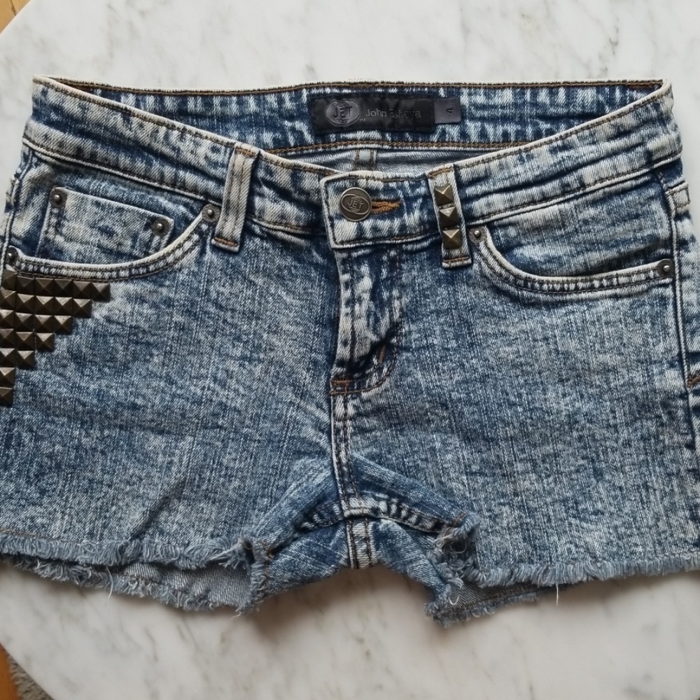 Jet by John Eshaya Studded Jean Shorts